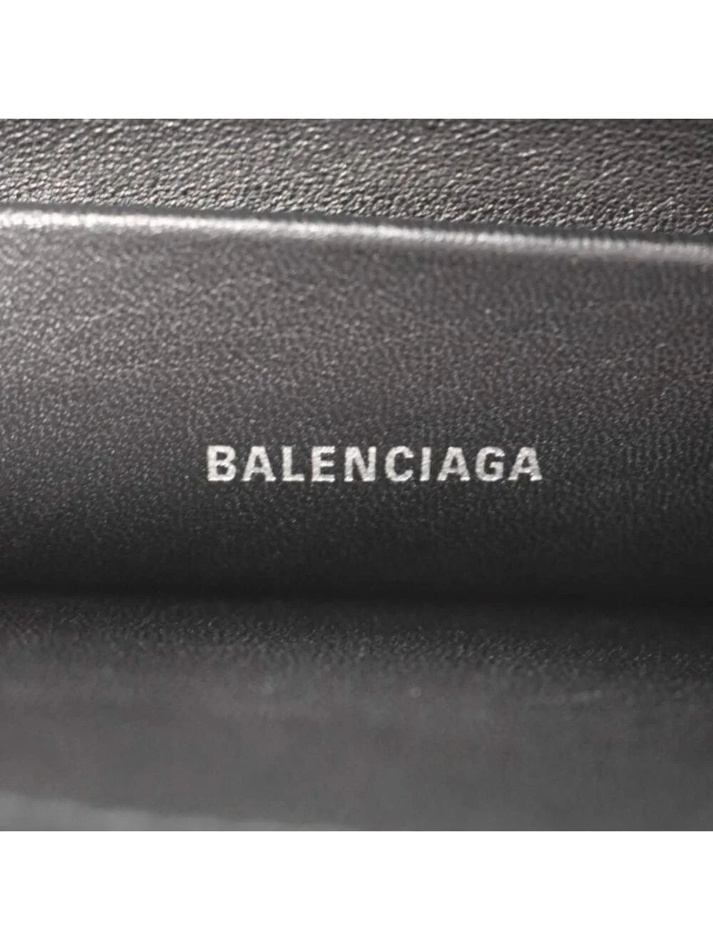 Balenciaga Clutch Shearling Fleece Logo Black White